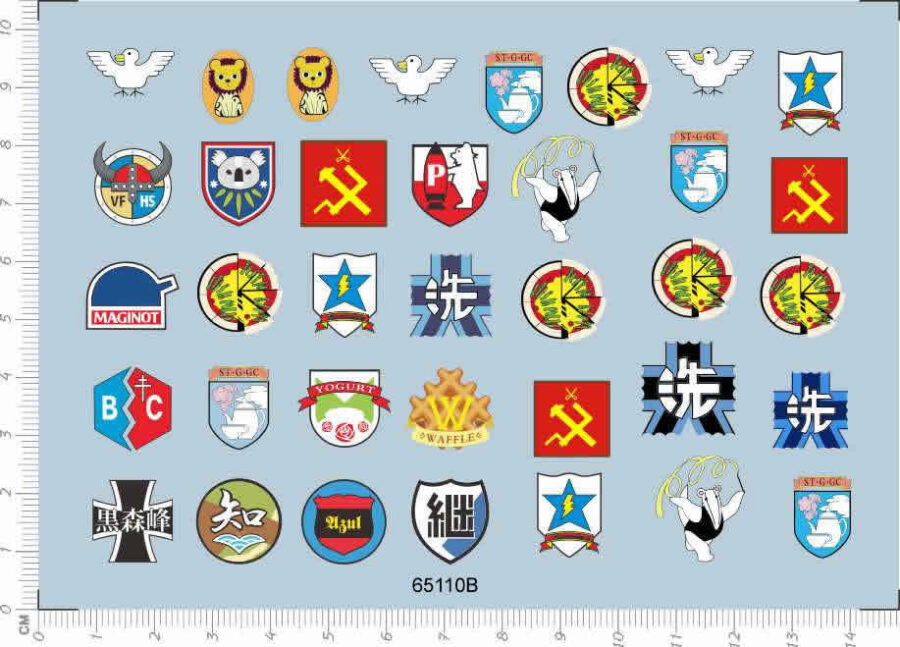 1/35 Scale Decals GIRLS und PANZER for Military Model Kits 65110B