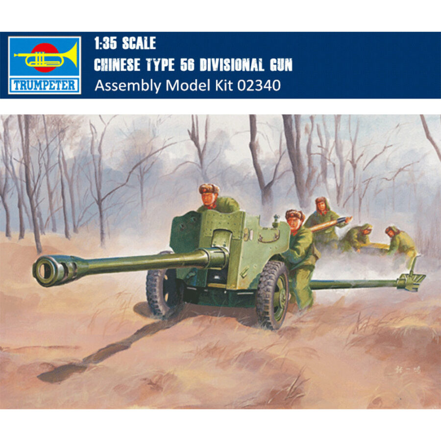 Trumpeter 02340 1/35 Scale Chinese Type 56 Divisional Gun Military Plastic Assembly Model Building Kits