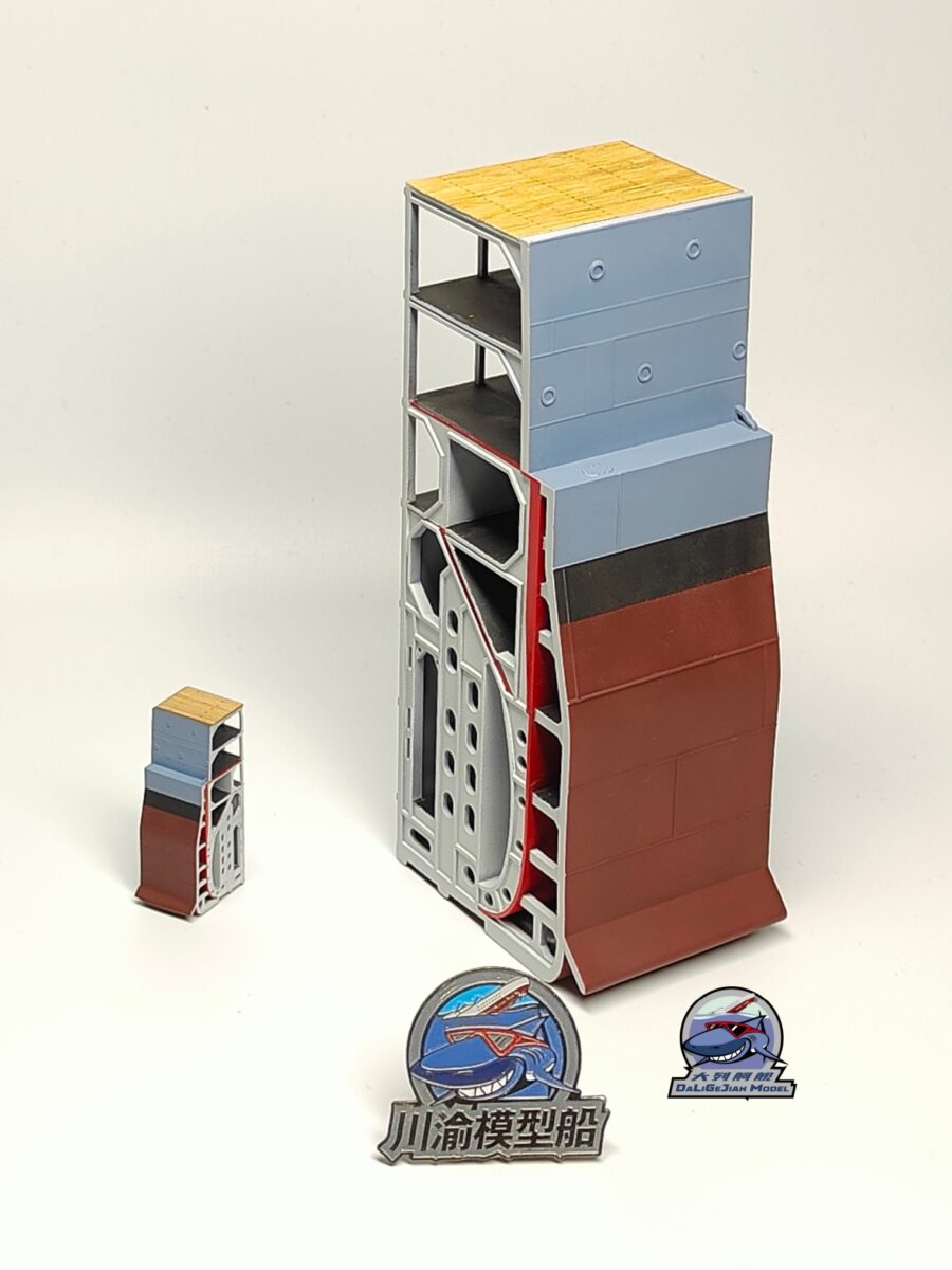 1/100 1/350 Scale USS Pennsylvania Battleship Cross-section Resin Model Kit CYD052