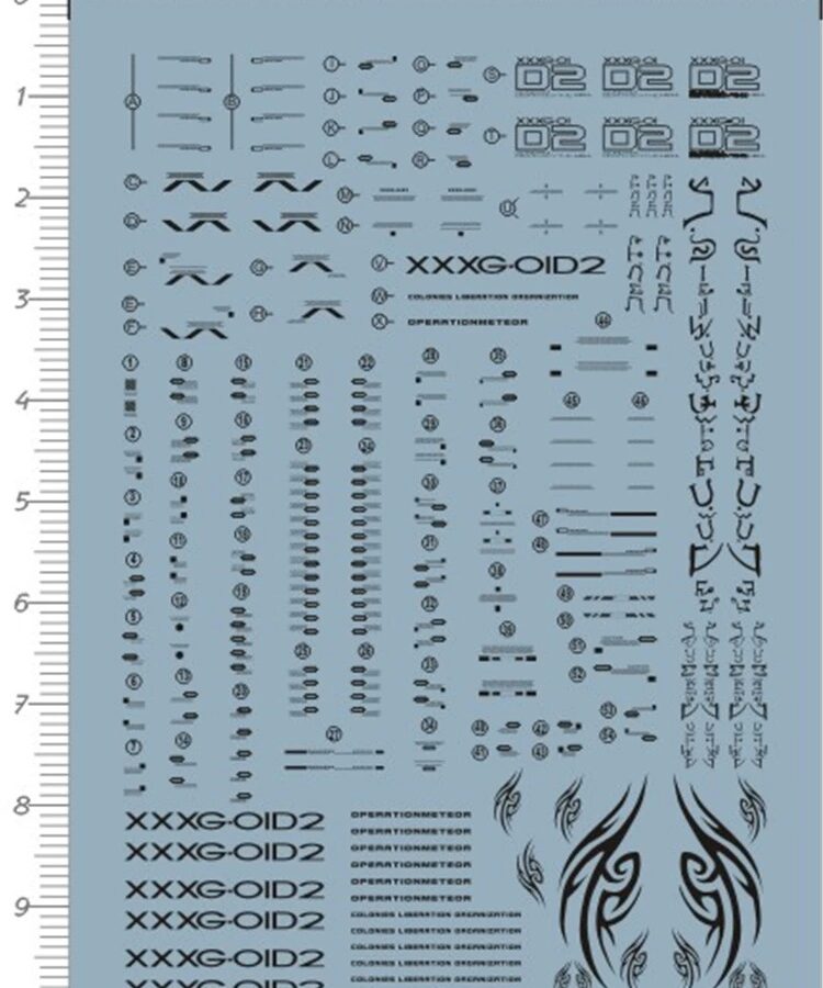 HG Deathscythe Hell EW XXXG-01D2 GDM Gundam Model Water Slide Decal 62229